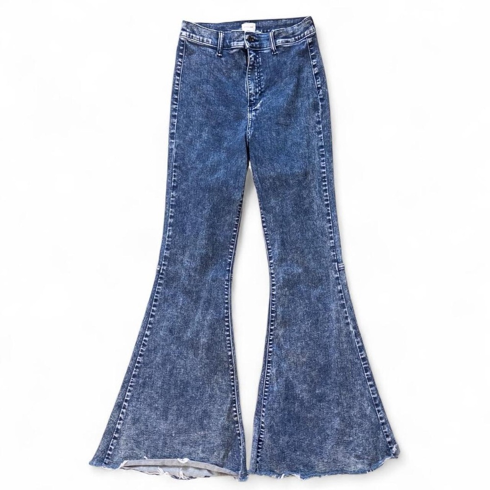 Sneak Peek Acid Wash Flare Jeans Women’s Size 7 W28 Retro Y2K